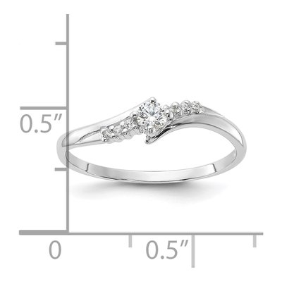 Sterling Silver CZ Promise Ring – view 5