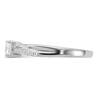 Sterling Silver CZ Engagement Ring – view 4