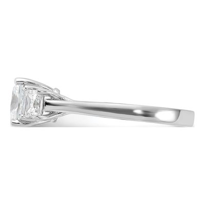 Sterling Silver CZ 3-Stone Engagement Ring – view 4