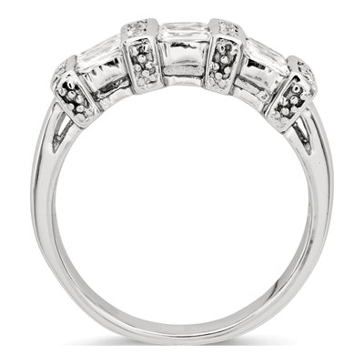Sterling Silver CZ Plating Ring – view 2