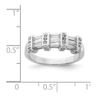 Sterling Silver CZ Plating Ring – view 3