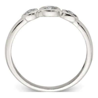 Sterling Silver CZ Engagement Ring – view 3