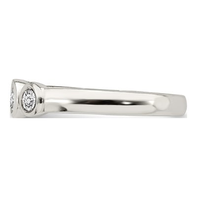 Sterling Silver CZ Engagement Ring – view 4