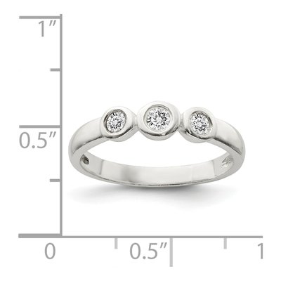 Sterling Silver CZ Engagement Ring – view 5