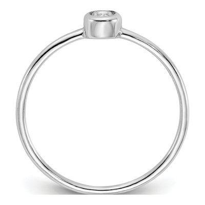 Sterling Silver CZ Circle Promise Ring – view 3