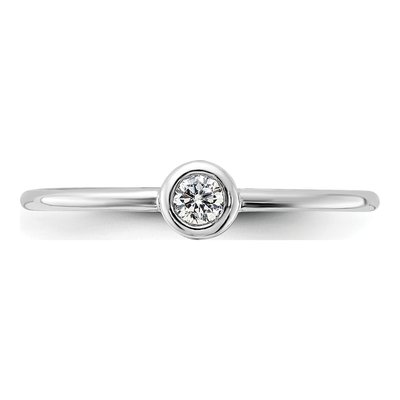 Sterling Silver CZ Circle Promise Ring – view 6