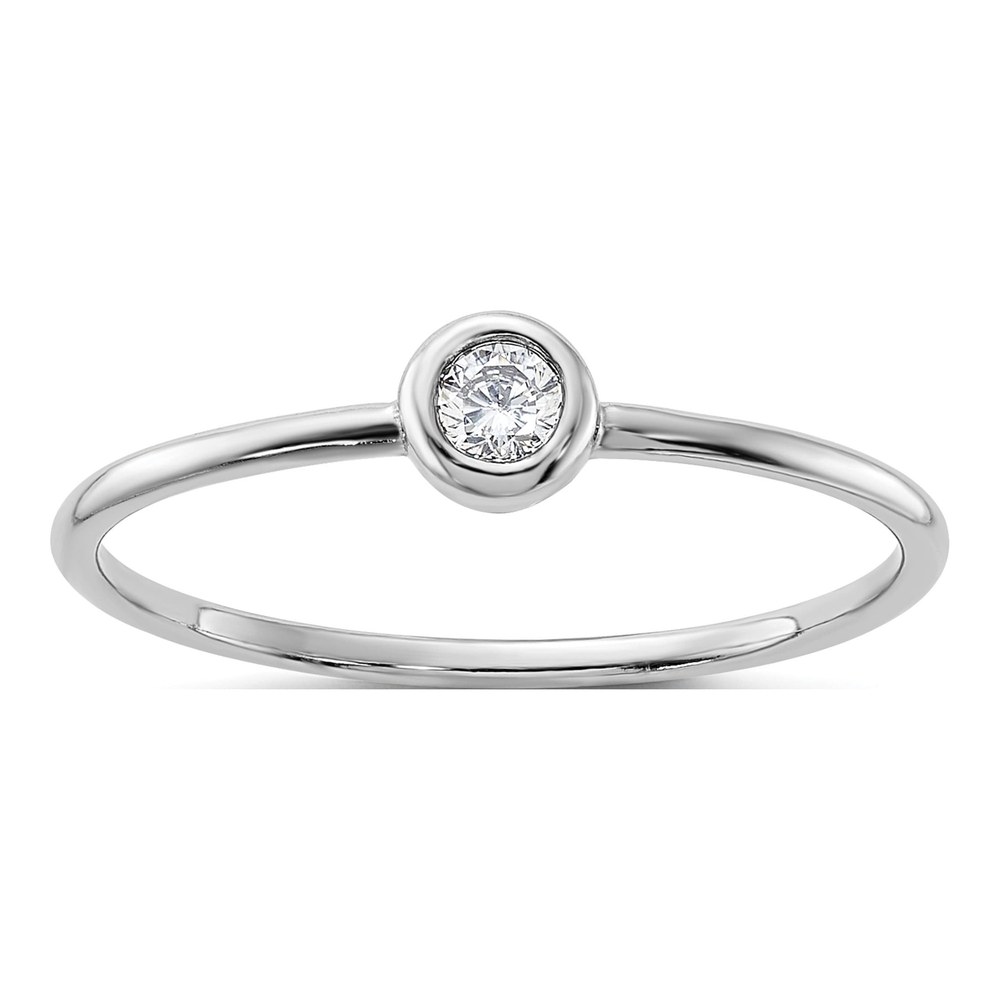 Sterling Silver CZ Circle Promise Ring