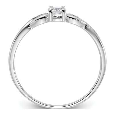 Sterling Silver CZ Promise Ring – view 3