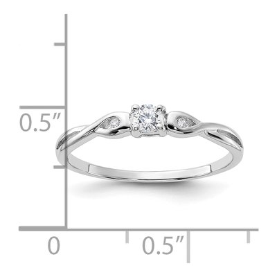 Sterling Silver CZ Promise Ring – view 5