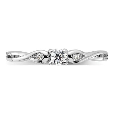Sterling Silver CZ Promise Ring – view 6