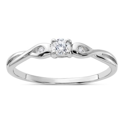 Sterling Silver CZ Promise Ring