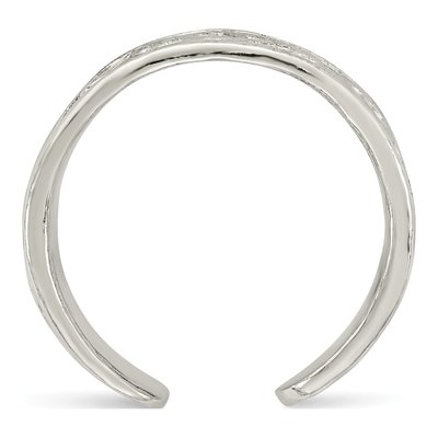 Sterling Silver Patterned Toe Ring – view 3