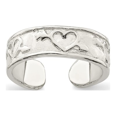 Sterling Silver Patterned Toe Ring