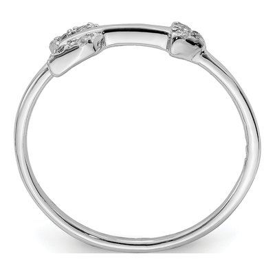 Sterling Silver CZ Arrow Ring – view 3