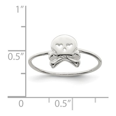 Sterling Silver Skull Crossbones Ring – view 5