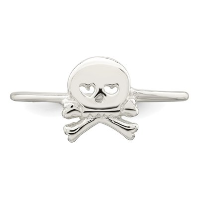 Sterling Silver Skull Crossbones Ring – view 6