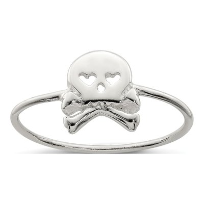 Sterling Silver Skull Crossbones Ring