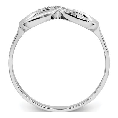 Sterling Silver CZ Infinity Ring – view 3