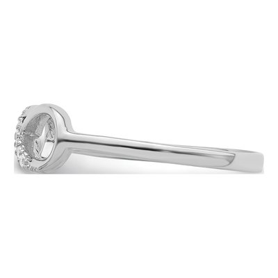 Sterling Silver CZ Infinity Ring – view 4