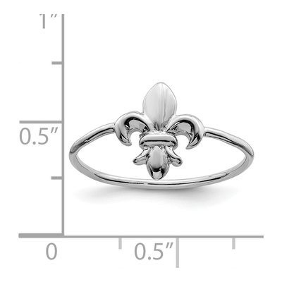 Sterling Silver Fleur de Lis Ring – view 5
