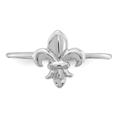 Sterling Silver Fleur de Lis Ring – view 6