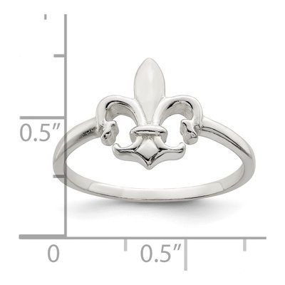 Sterling Silver Fleur de Lis Ring – view 5