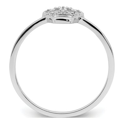 Sterling Silver CZ Skull Ring – view 3