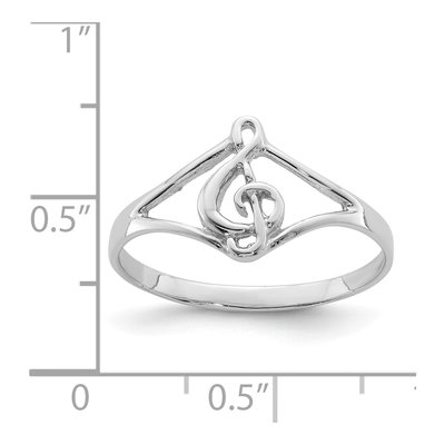 Sterling Silver Music Note Ring – view 5