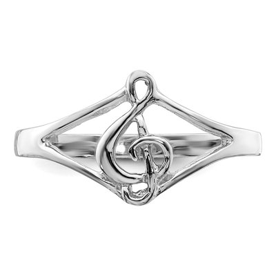 Sterling Silver Music Note Ring – view 6