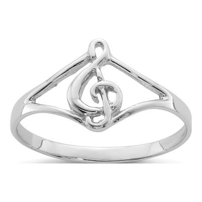 Sterling Silver Music Note Ring