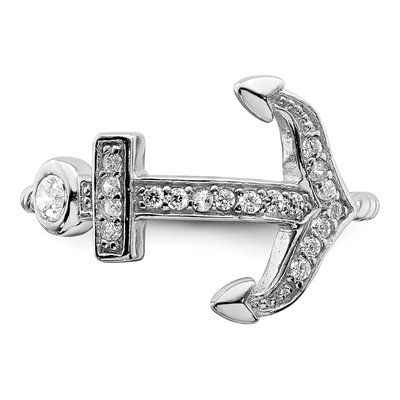 Sterling Silver CZ Anchor Ring – view 6