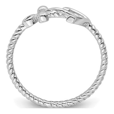 Sterling Silver Anchor Ring – view 3