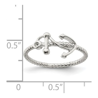 Sterling Silver Anchor Ring – view 5