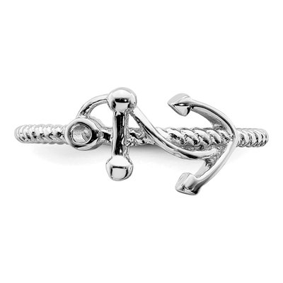 Sterling Silver Anchor Ring – view 6