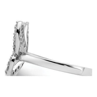 Sterling Silver CZ Butterfly Ring – view 4