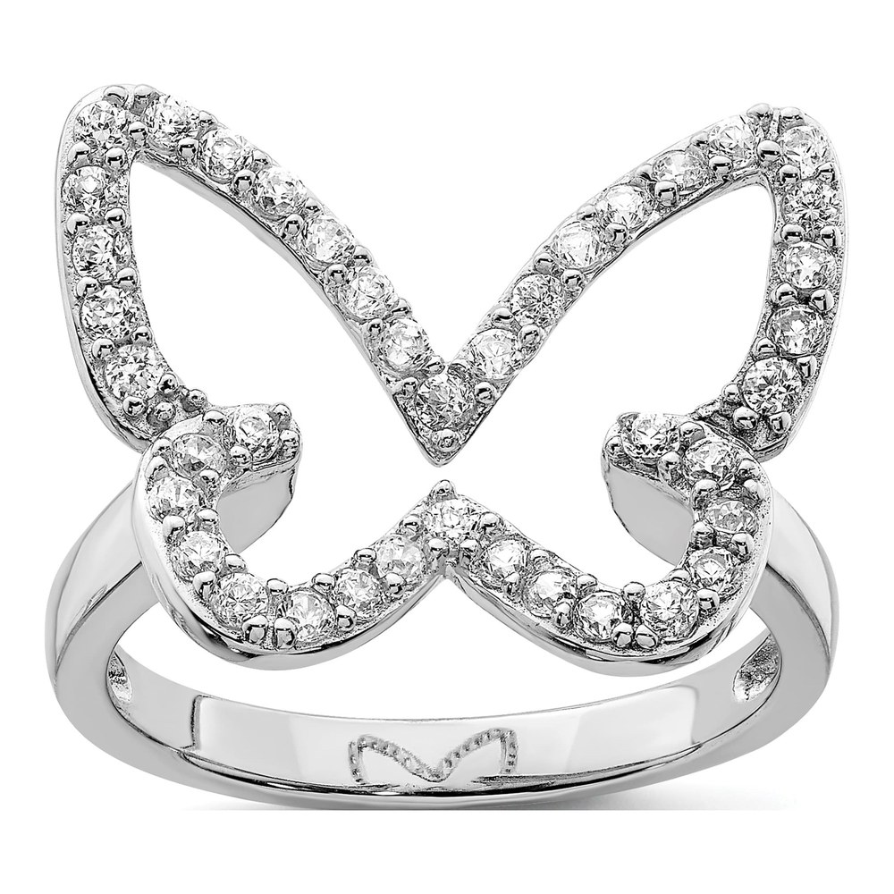 Sterling Silver CZ Butterfly Ring
