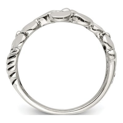 Sterling Silver Antiqued Flower Ring – view 3