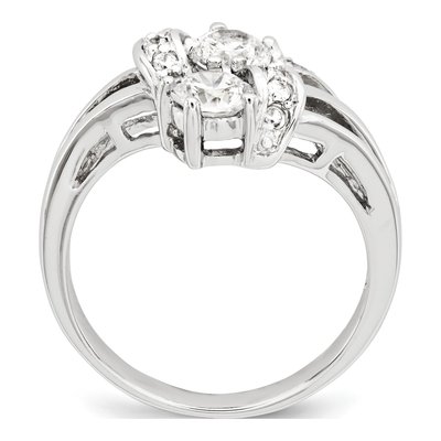 Sterling Silver CZ Plating Ring – view 2