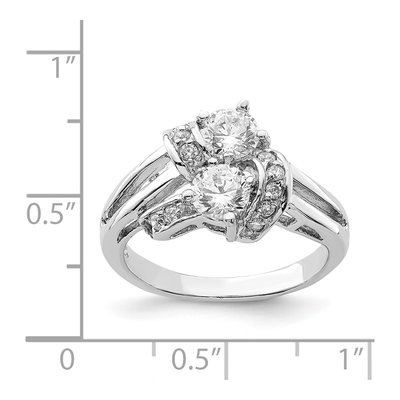 Sterling Silver CZ Plating Ring – view 3