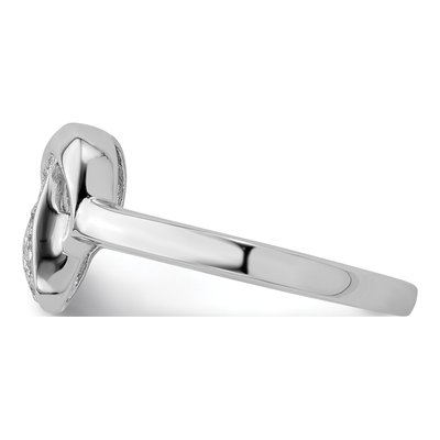 Sterling Silver CZ Knot Ring – view 4