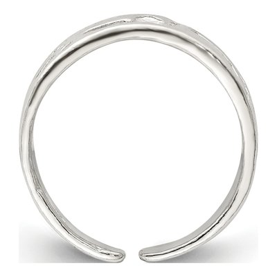 Sterling Silver Foot Print Toe Ring – view 3