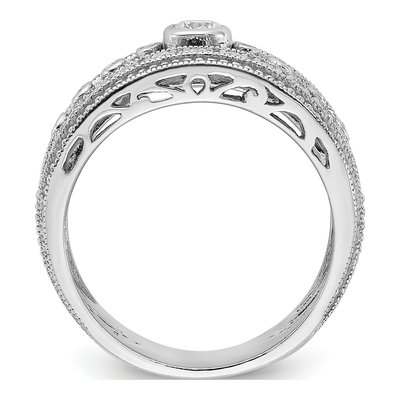 Sterling Silver CZ Ring – view 3