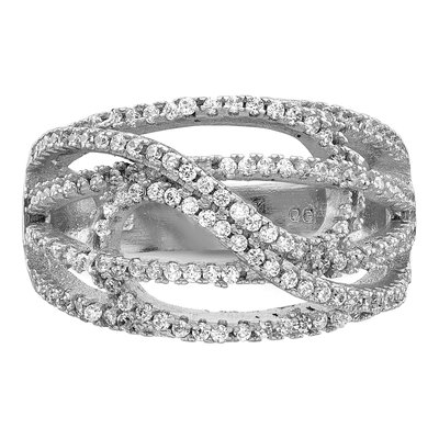 Sterling Silver CZ Micro Pave Ring – view 5