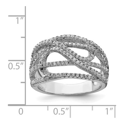 Sterling Silver CZ Micro Pave Ring – view 6