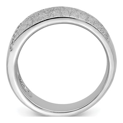 Sterling Silver CZ Textured Ring – view 3