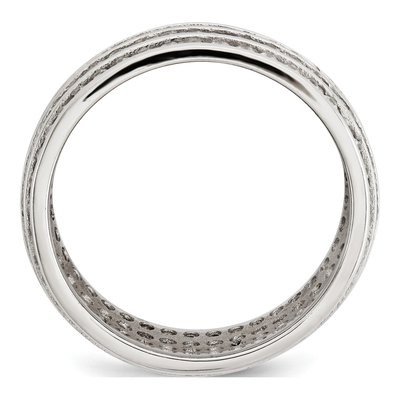 Sterling Silver 5-Row CZ Eternity Band – view 3