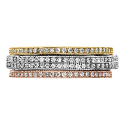 Sterling Silver Pave Motion Eternity Band – view 5