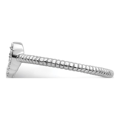 Sterling Silver CZ Heart Ring – view 4