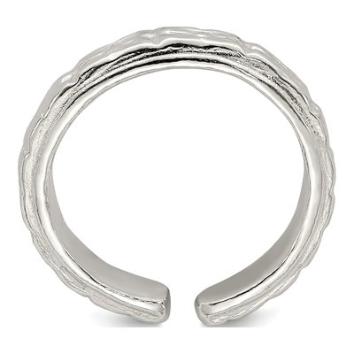 Sterling Silver Textured Toe Ring – view 3