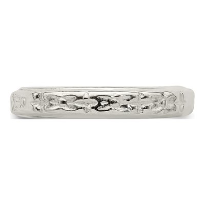 Sterling Silver Textured Toe Ring – view 4